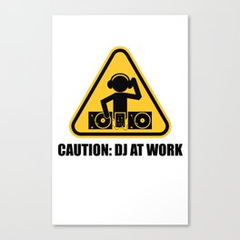 DJ At Work Canvas Print