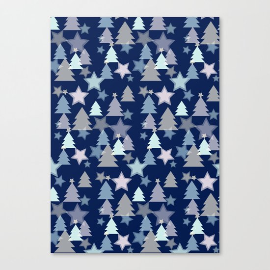 Christmas Landscape blue Canvas Print