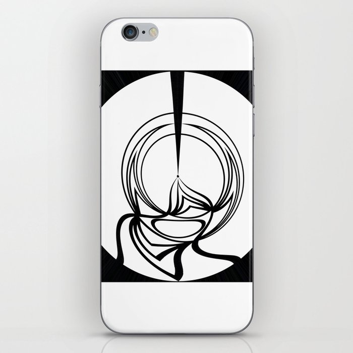 Tunnel - black and white iPhone Skin