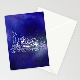 Dino skull – Blue Stationery Cards