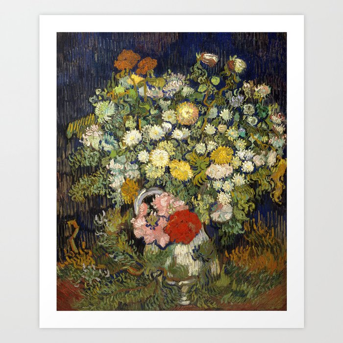 Van Gogh Bouquet Of Flowers In A Vase 1890 Art Print By