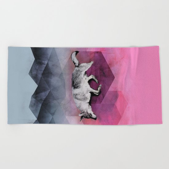 The Wolf Geometry Beach Towel