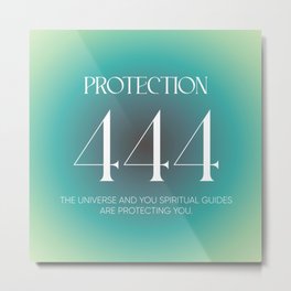 Angel Number 444 - Green - Numerology Metal Print | Typography, Angelnumbers, Graphicdesign, Spiritualnumbers, 444Spiritualnumber, Greenenergy, Aura, Seeingangelnumbers, Manifestation, Angelnumbermeaning 