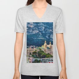 Monte Carlo Casino and Marina V Neck T Shirt