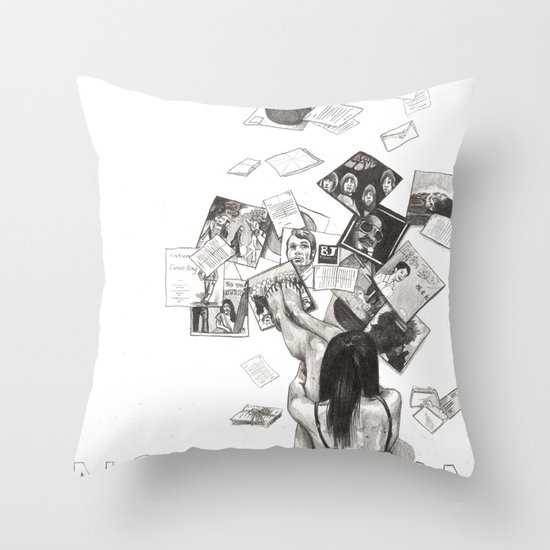 Norwegian Wood Film Poster Throw Pillow