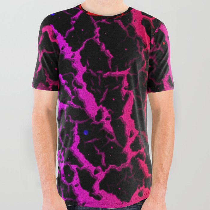 Cracked Space Lava - Pink/Red All Over Graphic Tee