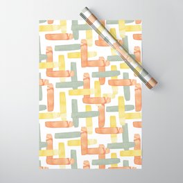 Spring Lines Herringbone Wrapping Paper