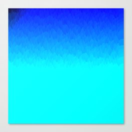 Electric Blue Ombre flames / Light Blue to Dark Blue Canvas Print