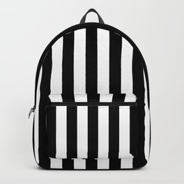 Large Black and White Cabana Stripe Backpack | White, Thickstripe, Blackstripe, Digital, Whitecabanastripe, Stripes, Vertical, Refereestripe, Large, Blackcabanastripe 