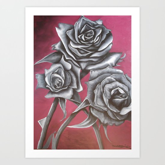 Cloaked in Crimson Art Print