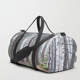 Scottish Highlands Pine Forest Misty Nature Ramble in Afterglow  Duffle Bag
