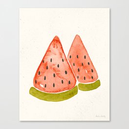 Watermelon Watercolor Canvas Print