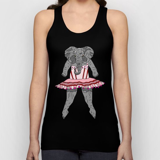 Elephant Ballerina Tutu Unisex Tank Top