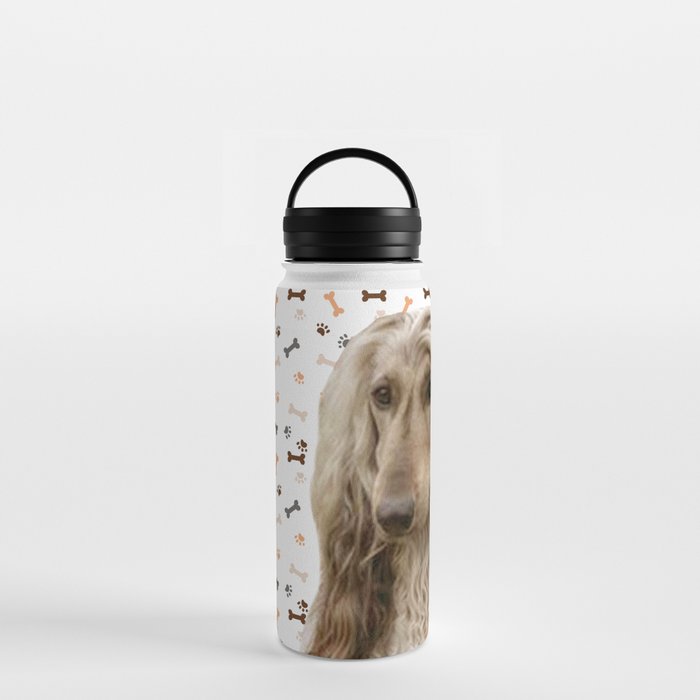 Afghan Hound Dog Water Bottle