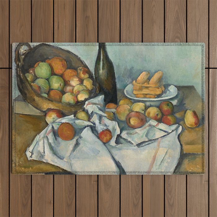 THE BASKET OF APPLES - PAUL CEZANNE Outdoor Rug by THE ICONIC PAINTINGS |  Society6