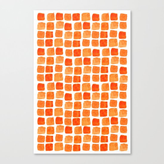 Orange Squares Pattern. Canvas Print