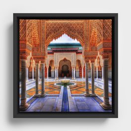 architecture: moroccan architecture great hall Framed Canvas