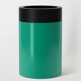 Emerald green pure pastel solid color modern abstract pattern Can Cooler