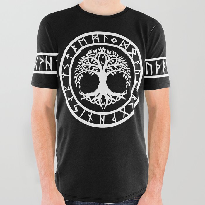 Yggdrasil /// Rune Circle (Variant II) All Over Graphic Tee