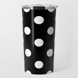 white polka dots design Travel Mug