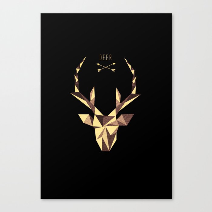 Deer and owl Canvas Print