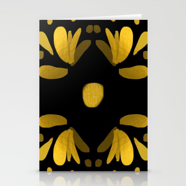 Yellow abstraction Stationery Cards
