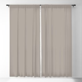 Mid-tone Neutral Brown Taupe Solid Color Pairs with Sherwin Williams Angora SW6036 Blackout Curtain