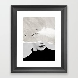 minimal collage /silence Framed Art Print