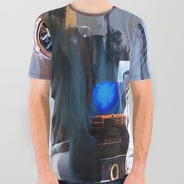 Abstract Astronaut All Over Graphic Tee