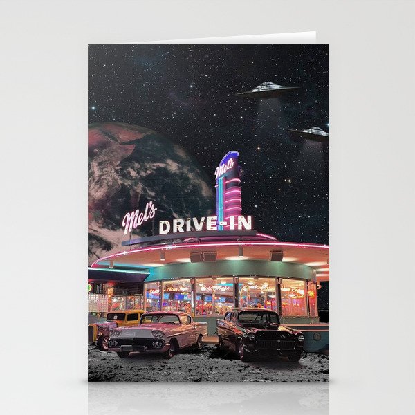 space diner Stationery Cards
