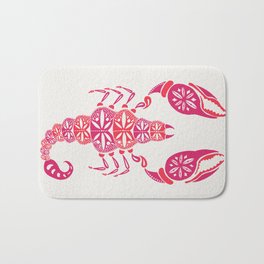Pink Scorpion Bath Mat | Painting, Illustration, Animal, Nature, Curated 