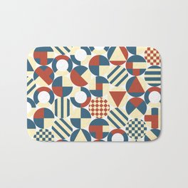 Red and Blue Pattern Bath Mat