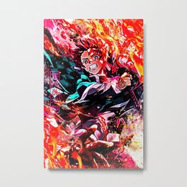 Tanjiro DemonSlayer Metal Print | Tanjiro, Zenitsu, Manga, Stance, Anime, Demonslayer, Swordsman, Pilar, Inosuke, Kimetsu 
