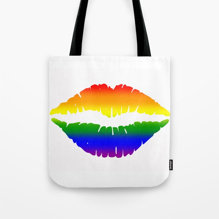 Pride Rainbow Tote Bag Gay Pride Rainbow Canvas Tote Bag Beach