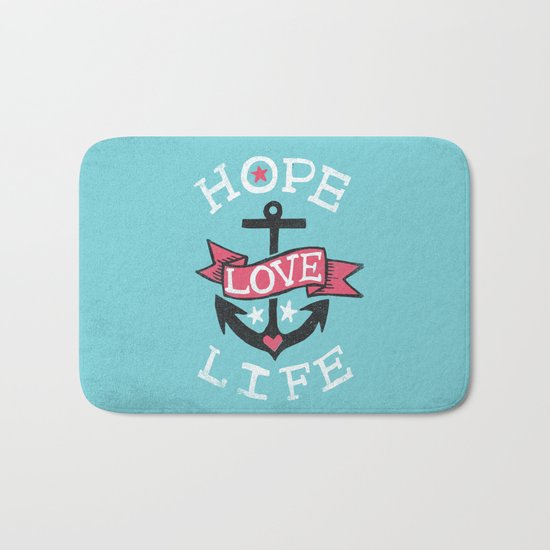 HOPE LOVE LIFE - ANCHOR Bath Mat
