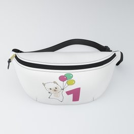 Alpaca First Birthday Balloons For Kids Fanny Pack