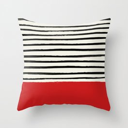 Red Chili x Stripes Throw Pillow