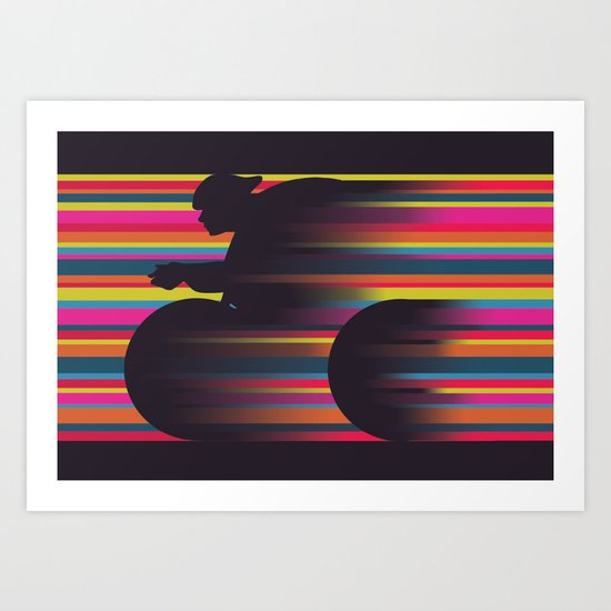 Olympic Cyclist Art Print