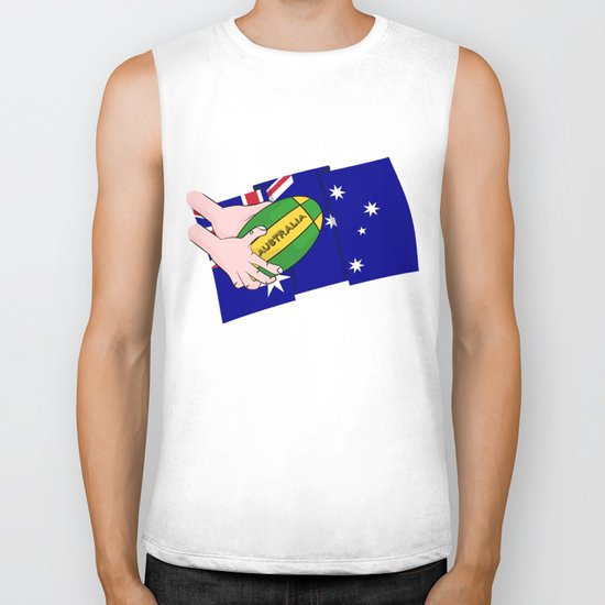 Australia Rugby Ball Biker Tank