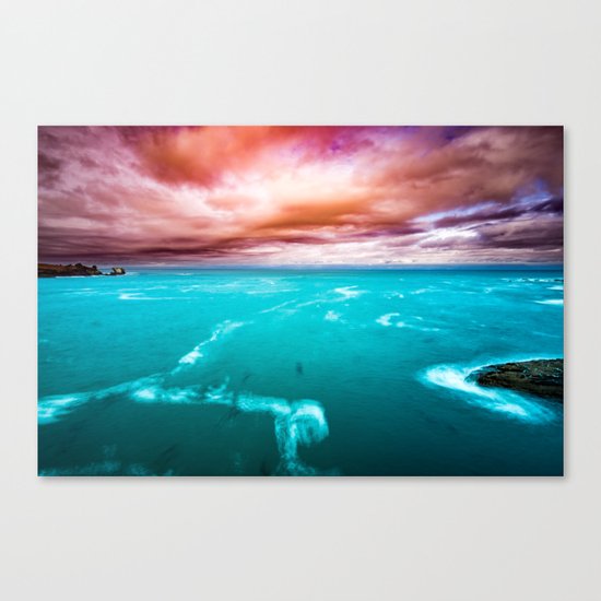 Fire and Water Sea Canvas Print