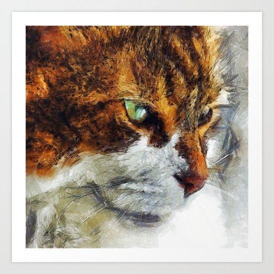 Cute Cat Art Print