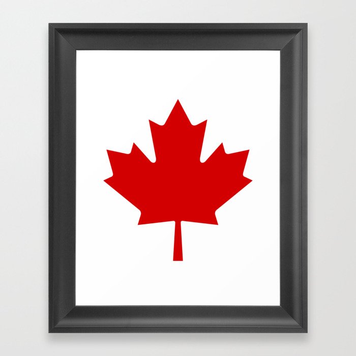 Canada Red Maple Leaf Framed Art Print