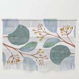 Eucalyptus Leaves Watercolor Wall Hanging