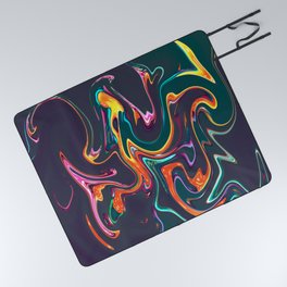 Abstract Marble Painting Picnic Blanket