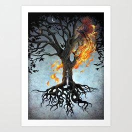 Mythic tree Art Print