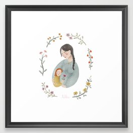 Mother and daughter Framed Art Print