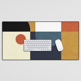 mid century abstract shapes fall winter 4 Desk Mat