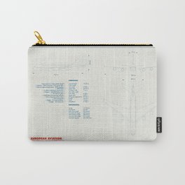 Airbus A380 plane technical drawing Carry-All Pouch