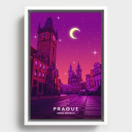 Prague City Framed Canvas