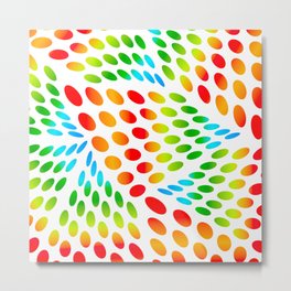 Colourful Ovals Metal Print | Red, Elongatedshape, Ovaloid, Eggshape, Graphicdesign, Yellow, Orange, Pattern, Geometry, Oblong 